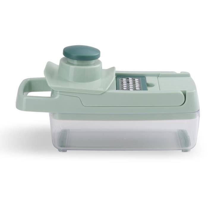 Mandoline multifonction - LIVOO - MEN435 - 8 lames acier inoxydable - Bac de récupération 1,5 L - Compatible lave-vaisselle