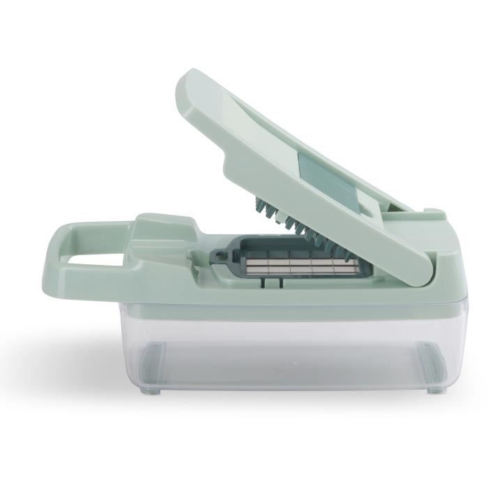 Mandoline multifonction - LIVOO - MEN435 - 8 lames acier inoxydable - Bac de récupération 1,5 L - Compatible lave-vaisselle
