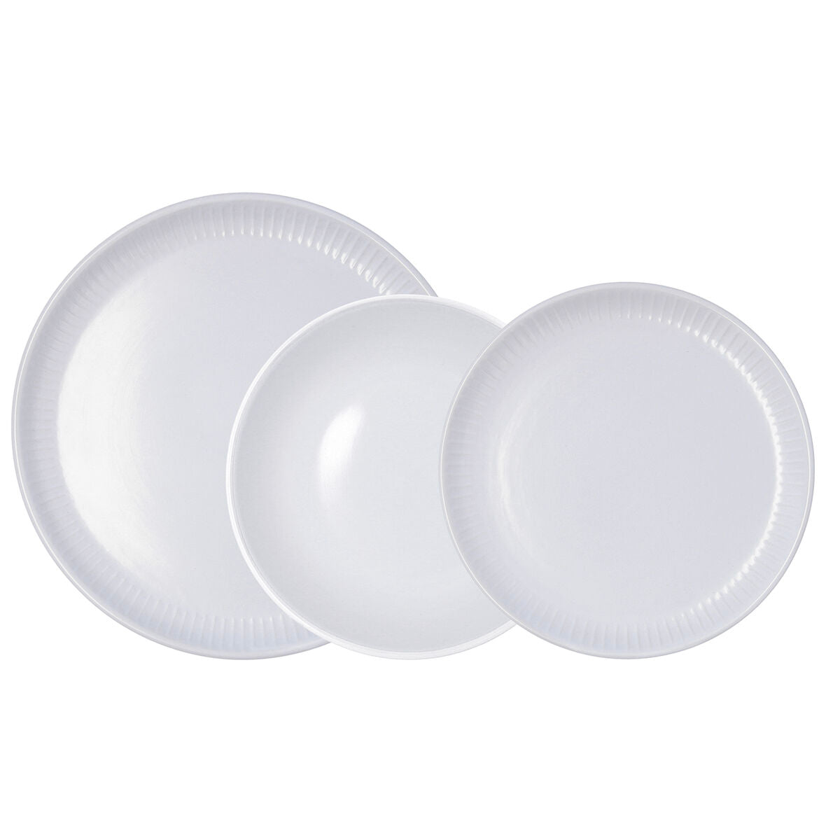 Assiettes Bidasoa Moana Gris Céramique 12 Pièces