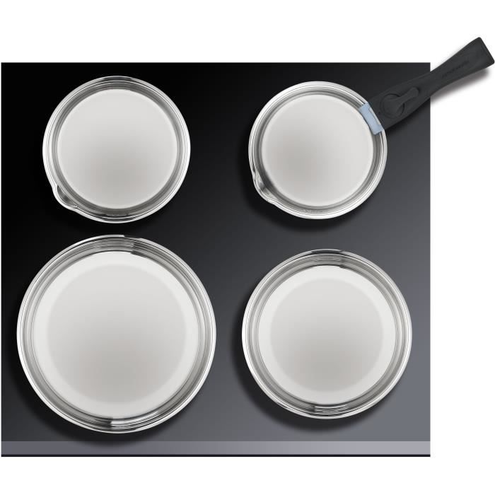 Batterie de cuisine induction - ARTHUR MARTIN - AM0566 - 18 pieces - Poignée amovible - Tous feux dont induction - Acier inoxydable