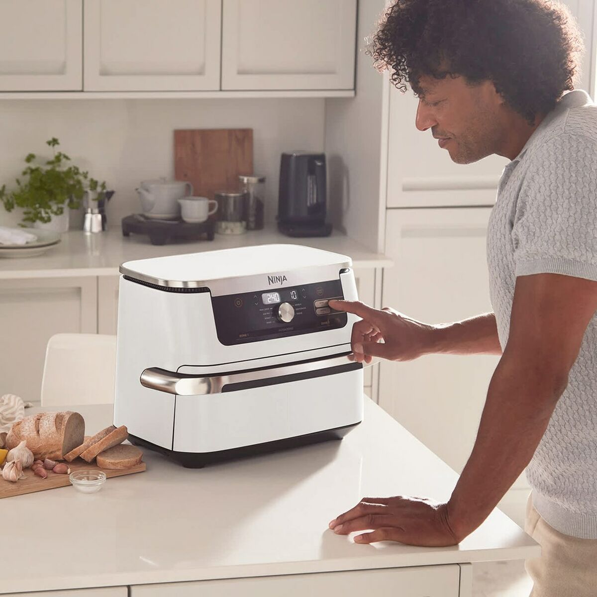 Friteuse à Air NINJA AF500EUWH Blanc Argenté 2470 w 10,4 L